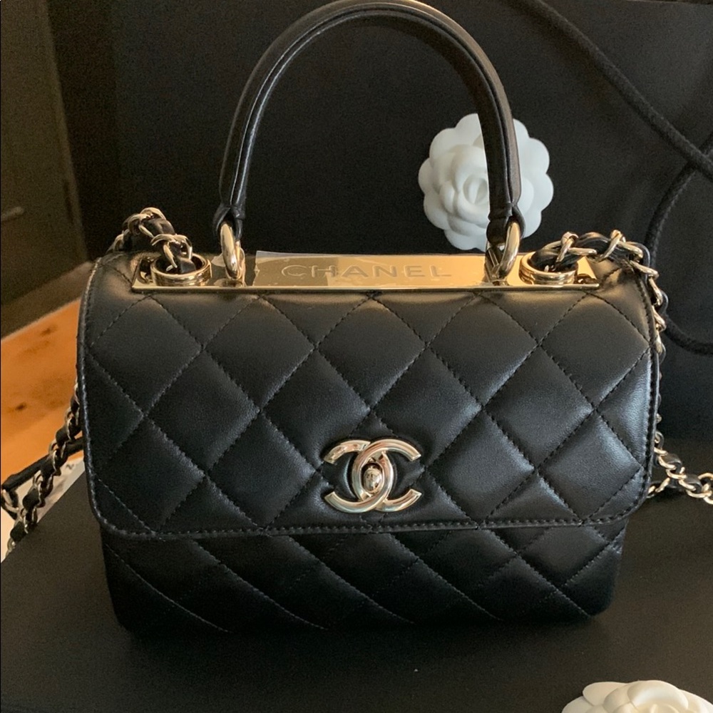 Authentic brand new Chanel Black Quilted Leather Handbag, limited edition